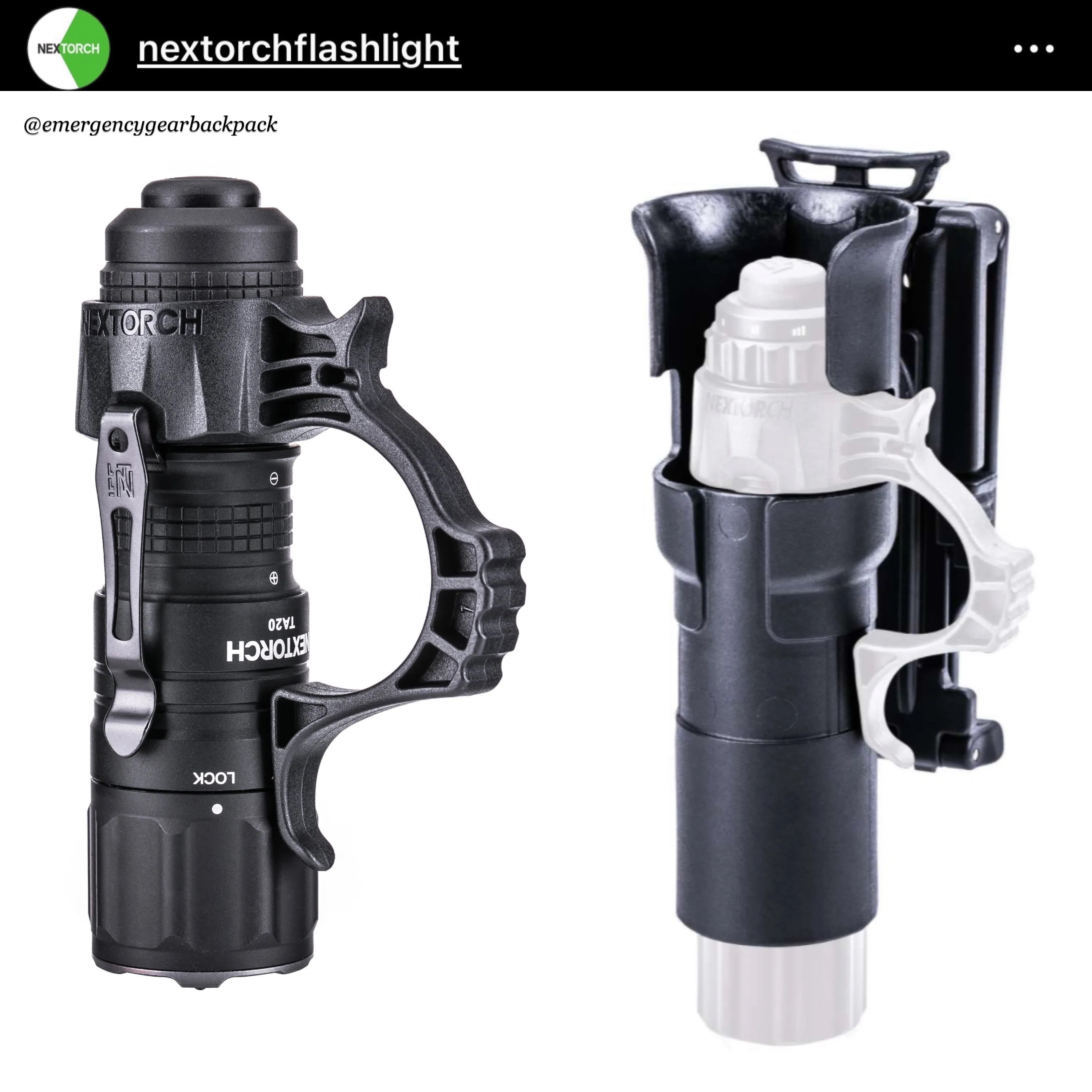 NEXTORCH TA20 Tri-Setting  Compact Tactical Flashlight 1000LMS 210M