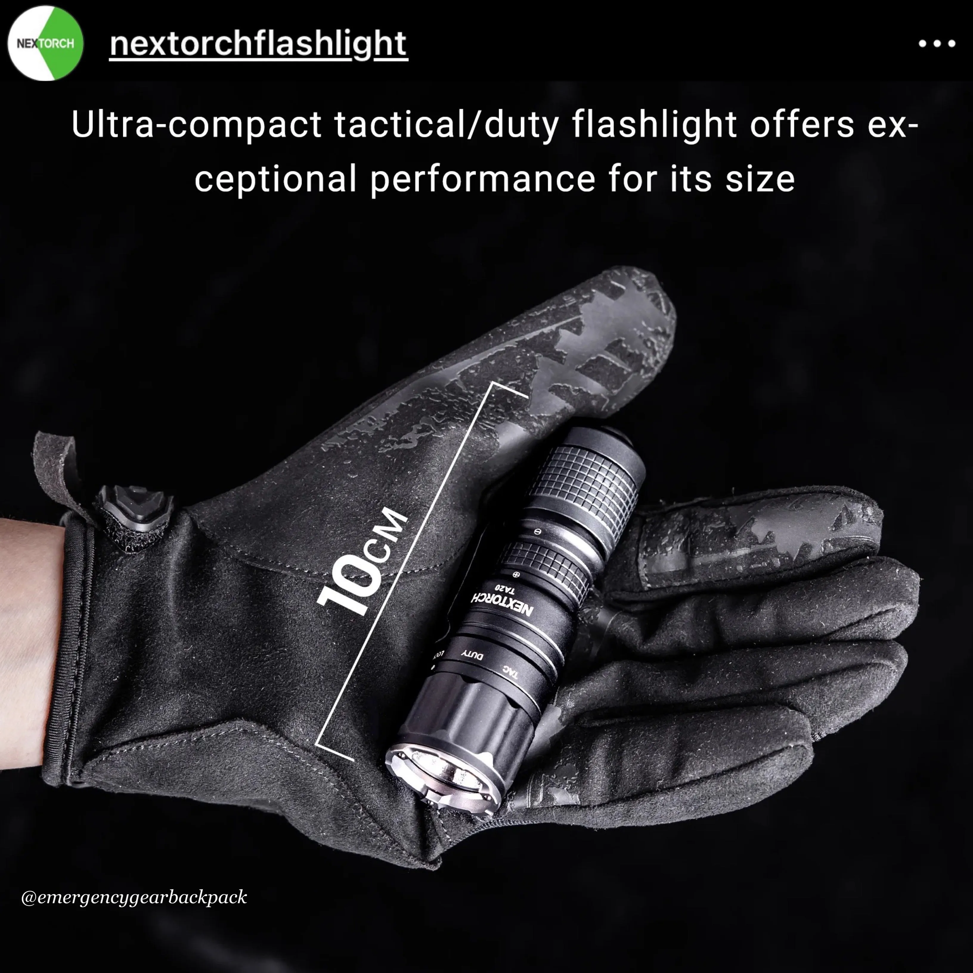 NEXTORCH TA20 Tri-Setting  Compact Tactical Flashlight 1000LMS 210M