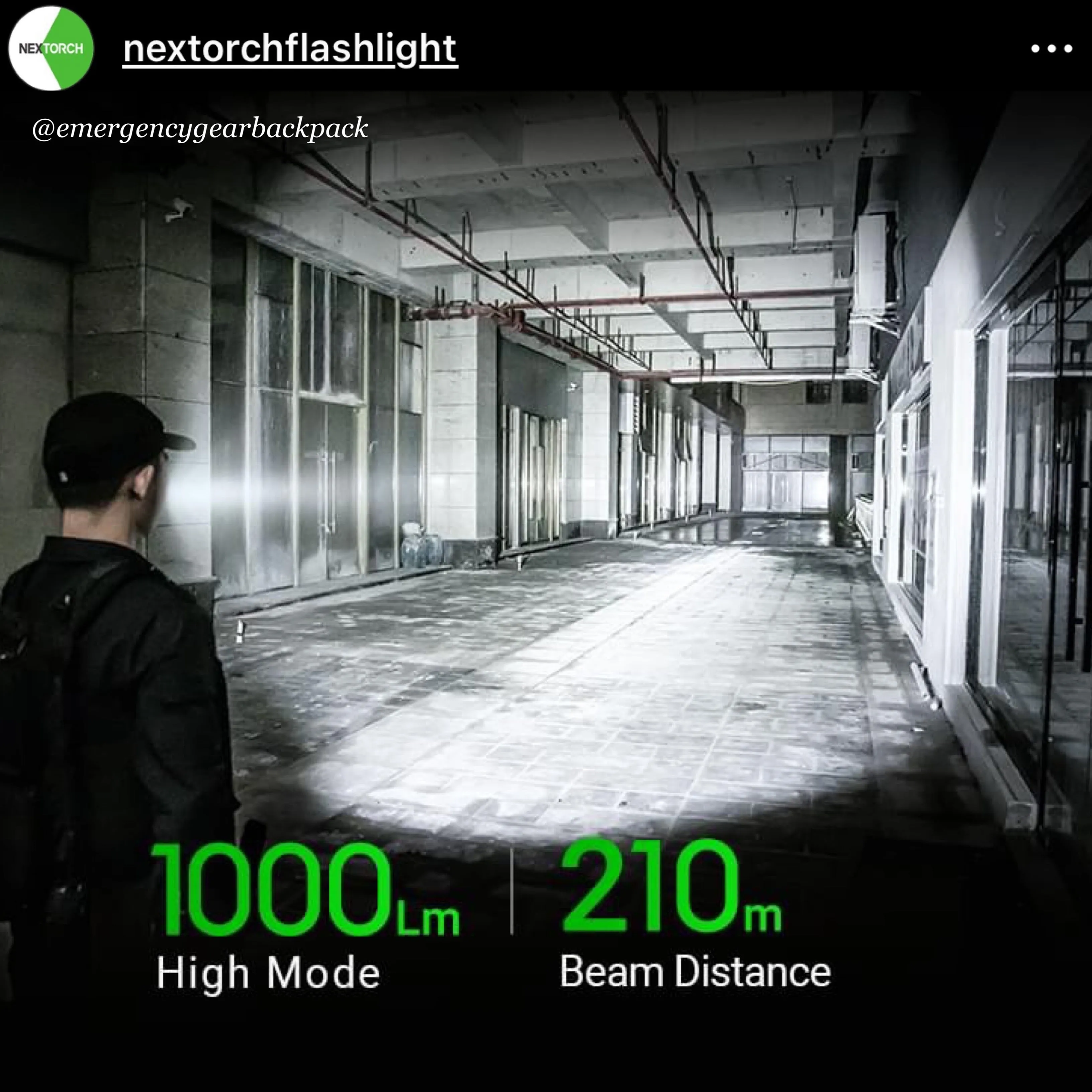 NEXTORCH TA20 Tri-Setting  Compact Tactical Flashlight 1000LMS 210M