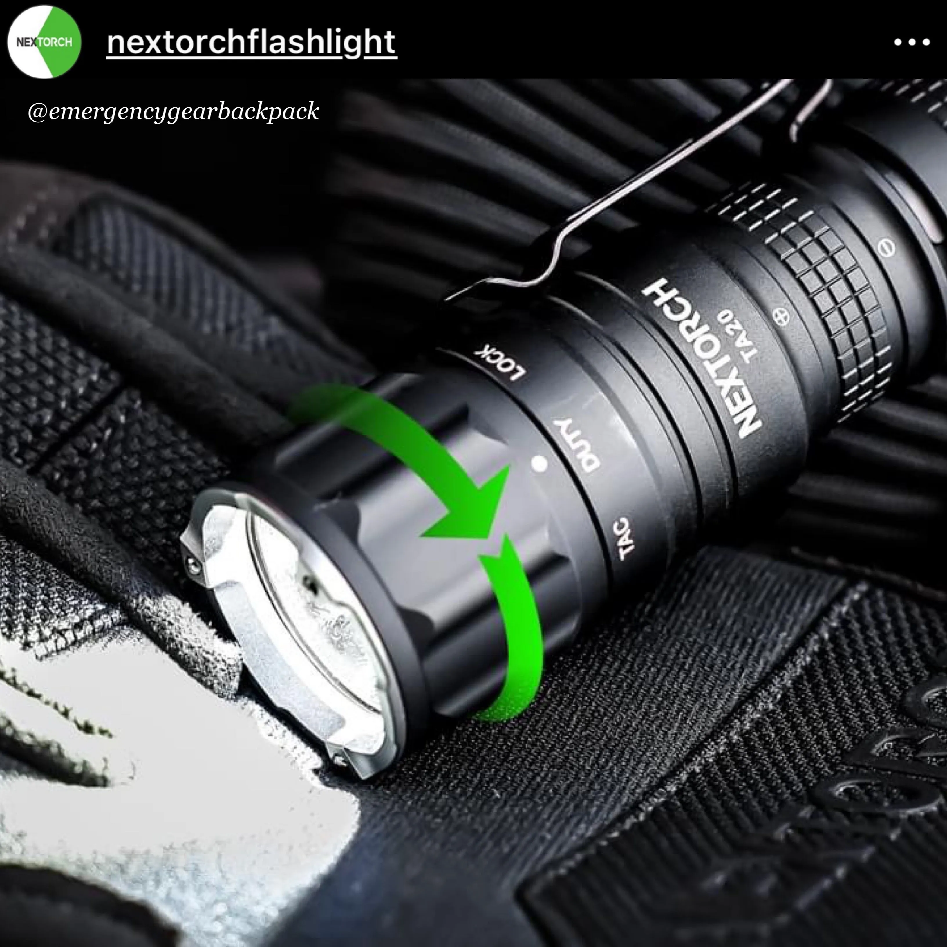 NEXTORCH TA20 Tri-Setting  Compact Tactical Flashlight 1000LMS 210M