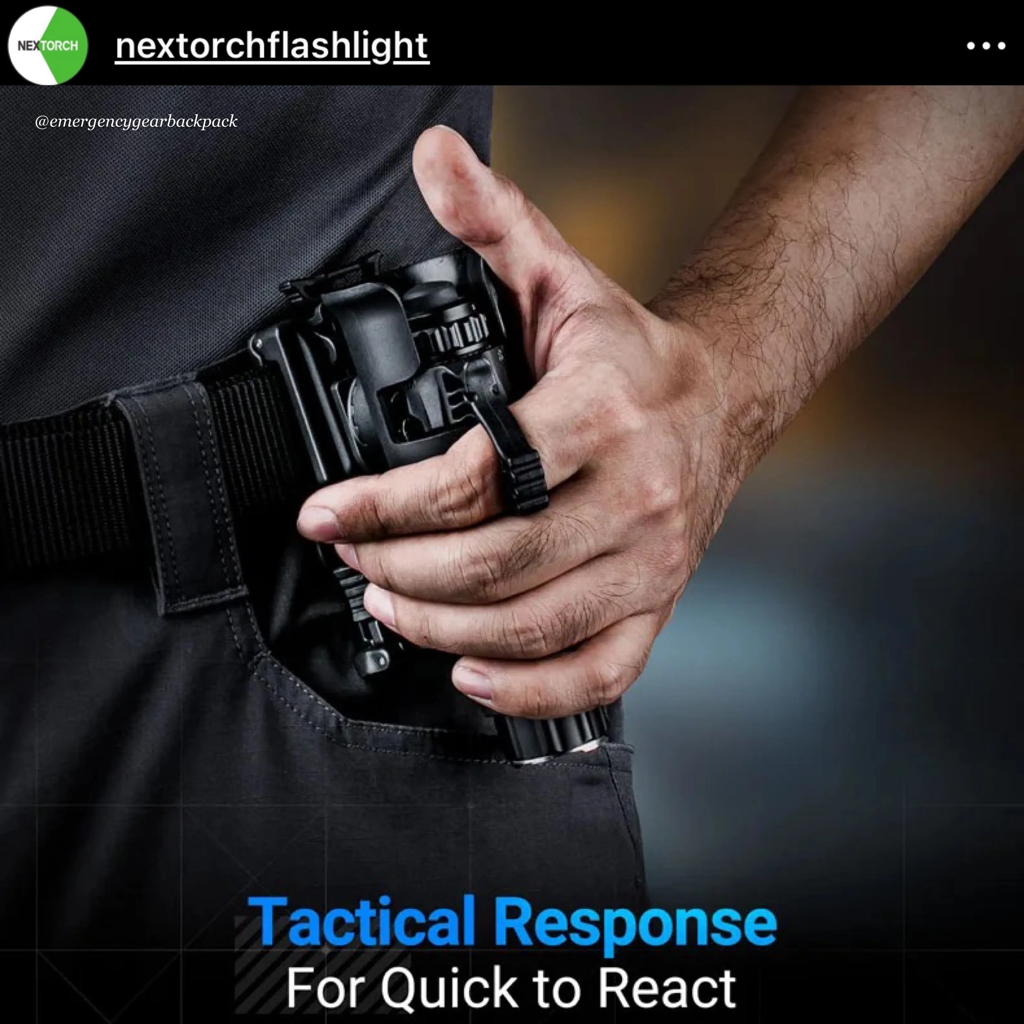 NEXTORCH TA20 Tri-Setting  Compact Tactical Flashlight 1000LMS 210M