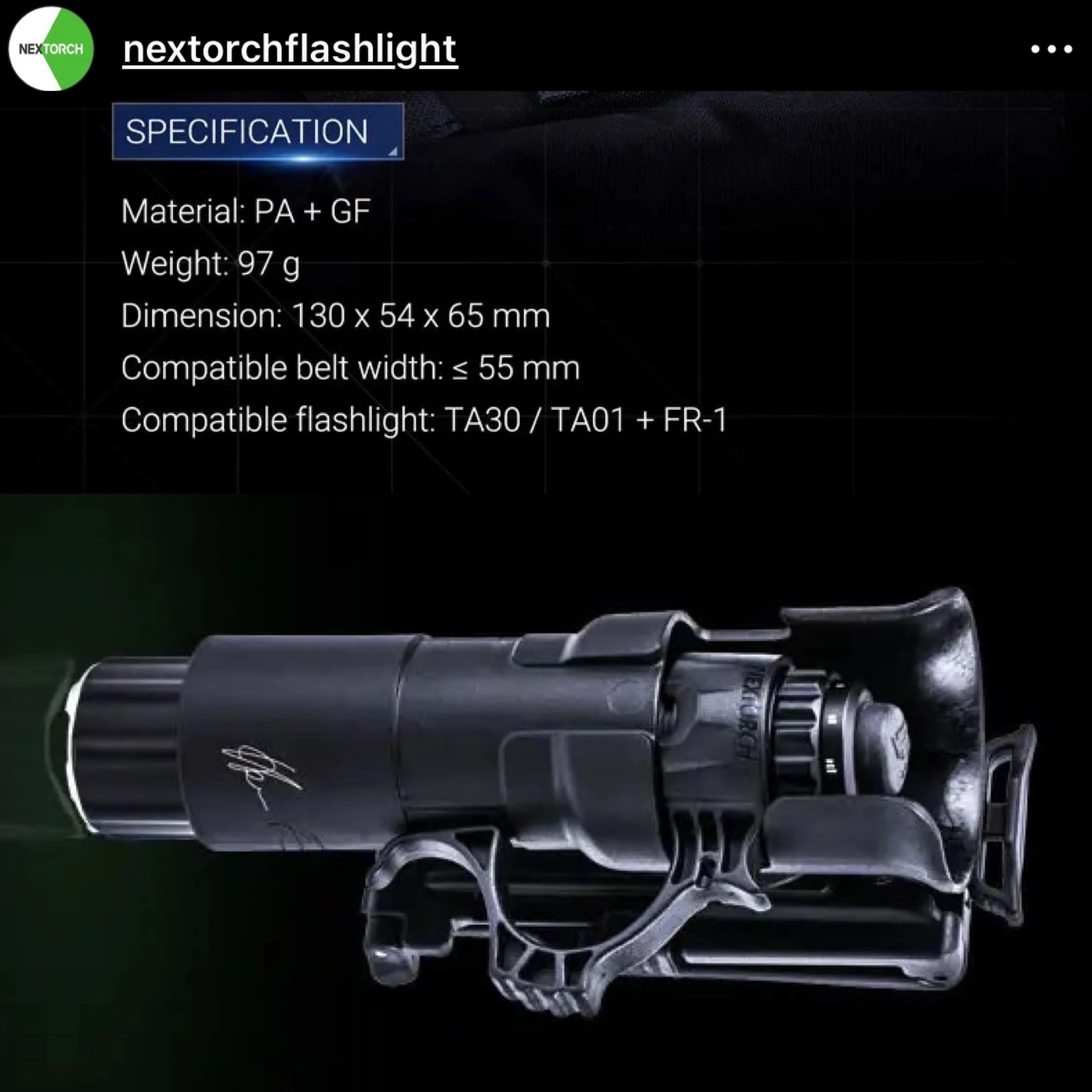 NEXTORCH TA20 Tri-Setting  Compact Tactical Flashlight 1000LMS 210M