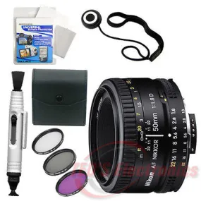 Nikon 50mm f/1.8D AF Lens for Nikon Digital SLR Camera   3pc Filter   Lens Pens