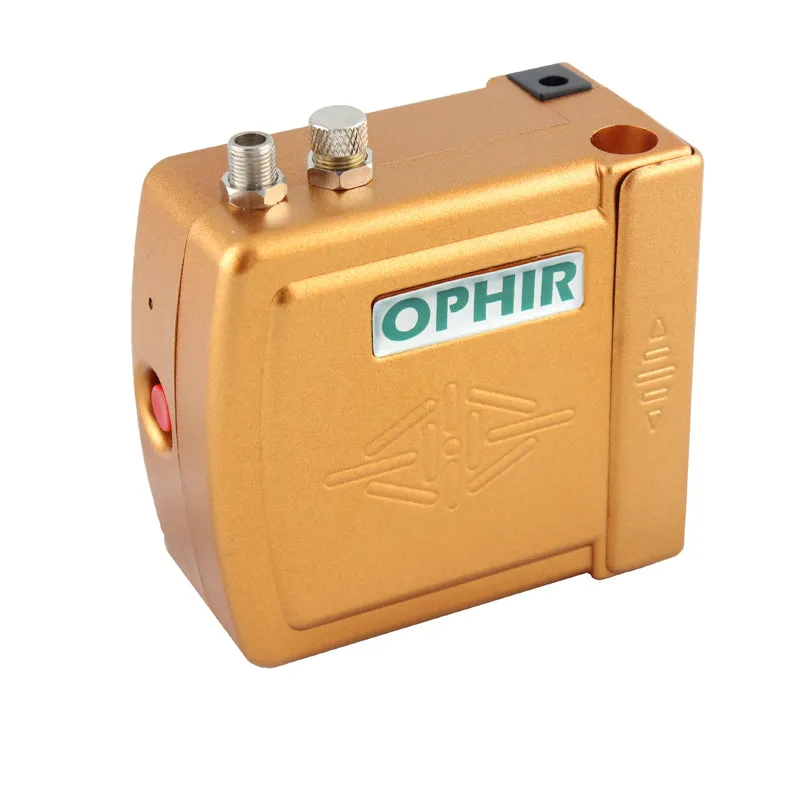 OPHIR Portable 12V DC Mini Air Compressor 0.3mm Dual Action Airbrush Kit for Nail Art Temporary Tattoo Model Painting