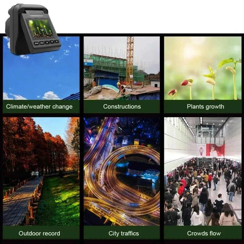 Outdoor Time Lapse Camera 32MP 4K Waterproof Timelapse Camera Recorder with 90 Degree Rotating Screen 6 Months Battery Life