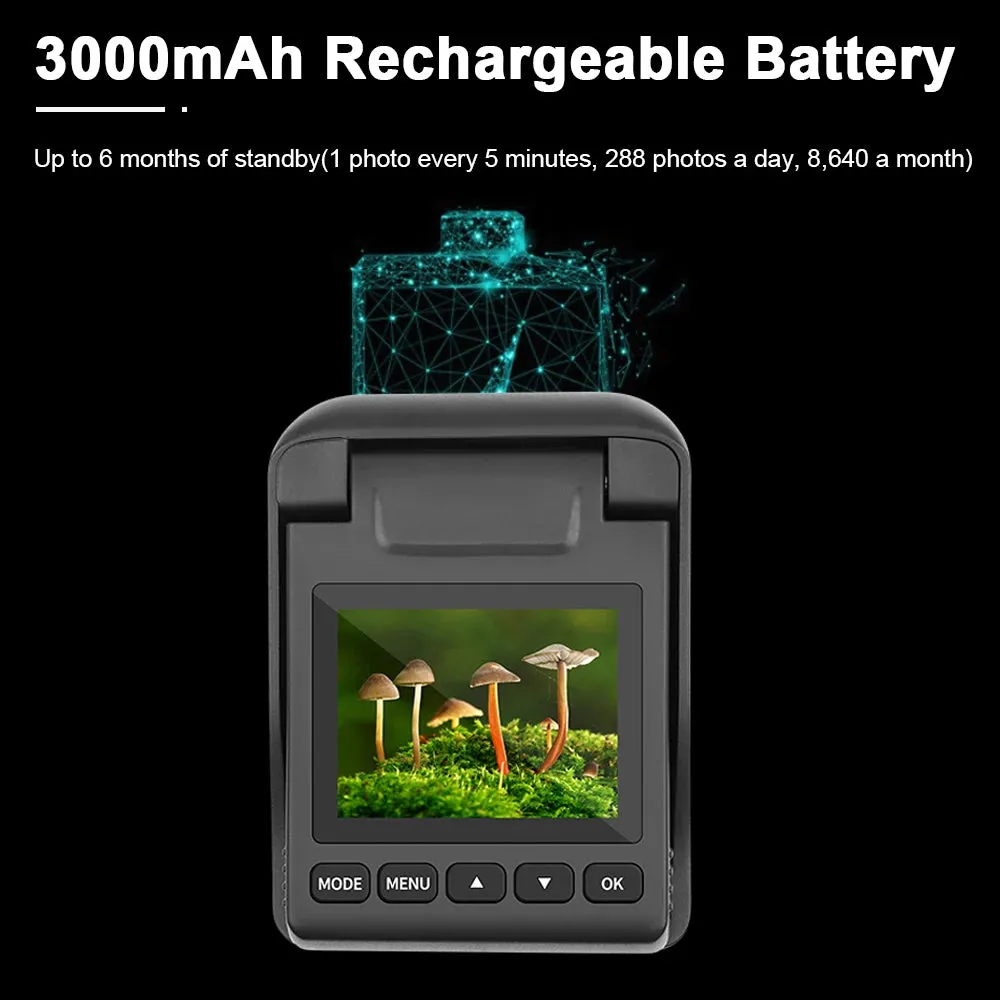 Outdoor Time Lapse Camera 32MP 4K Waterproof Timelapse Camera Recorder with 90 Degree Rotating Screen 6 Months Battery Life