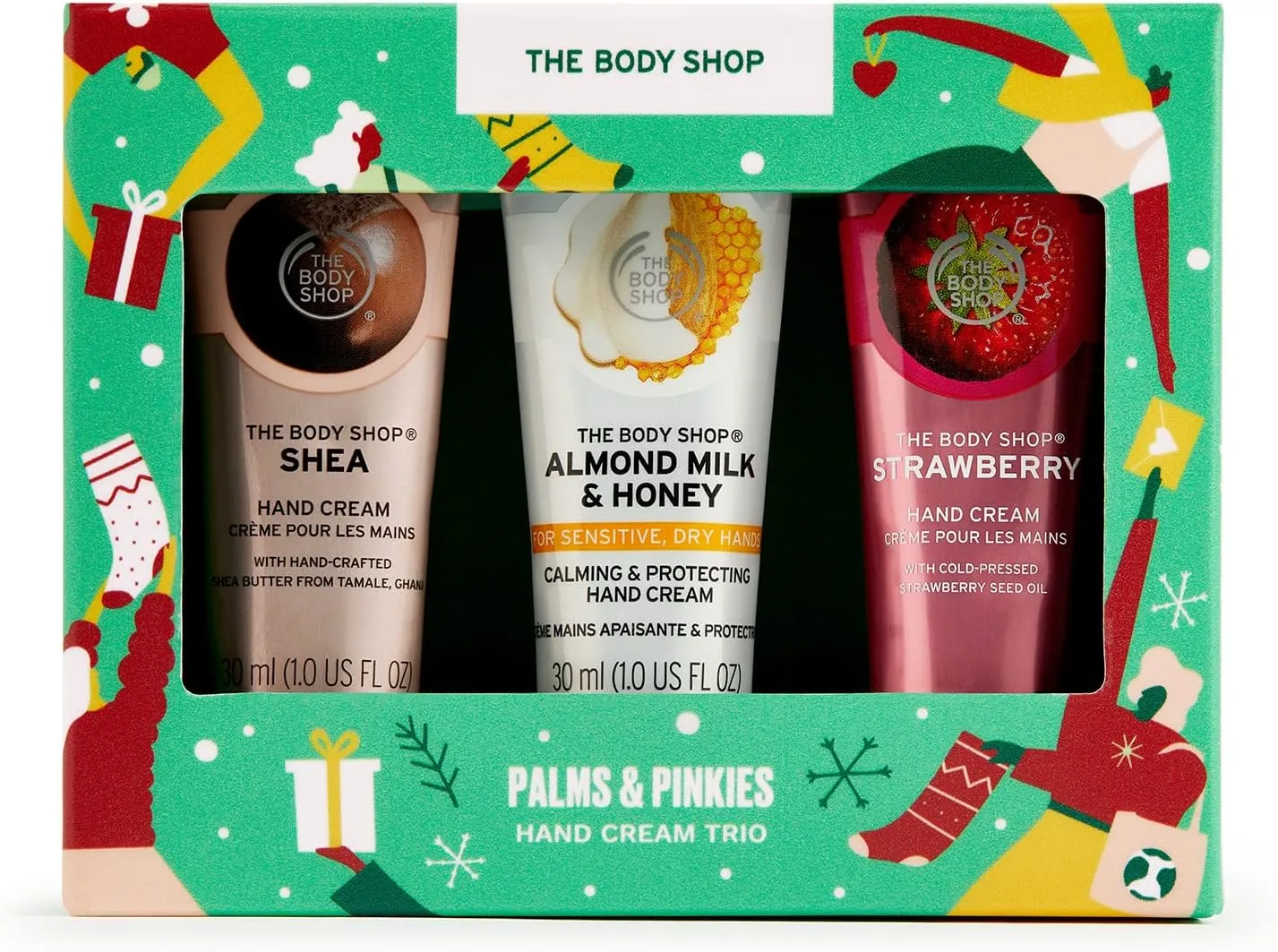 Pinkies Hand Cream Trio Set almond milk honey, shea strawberry 30ml