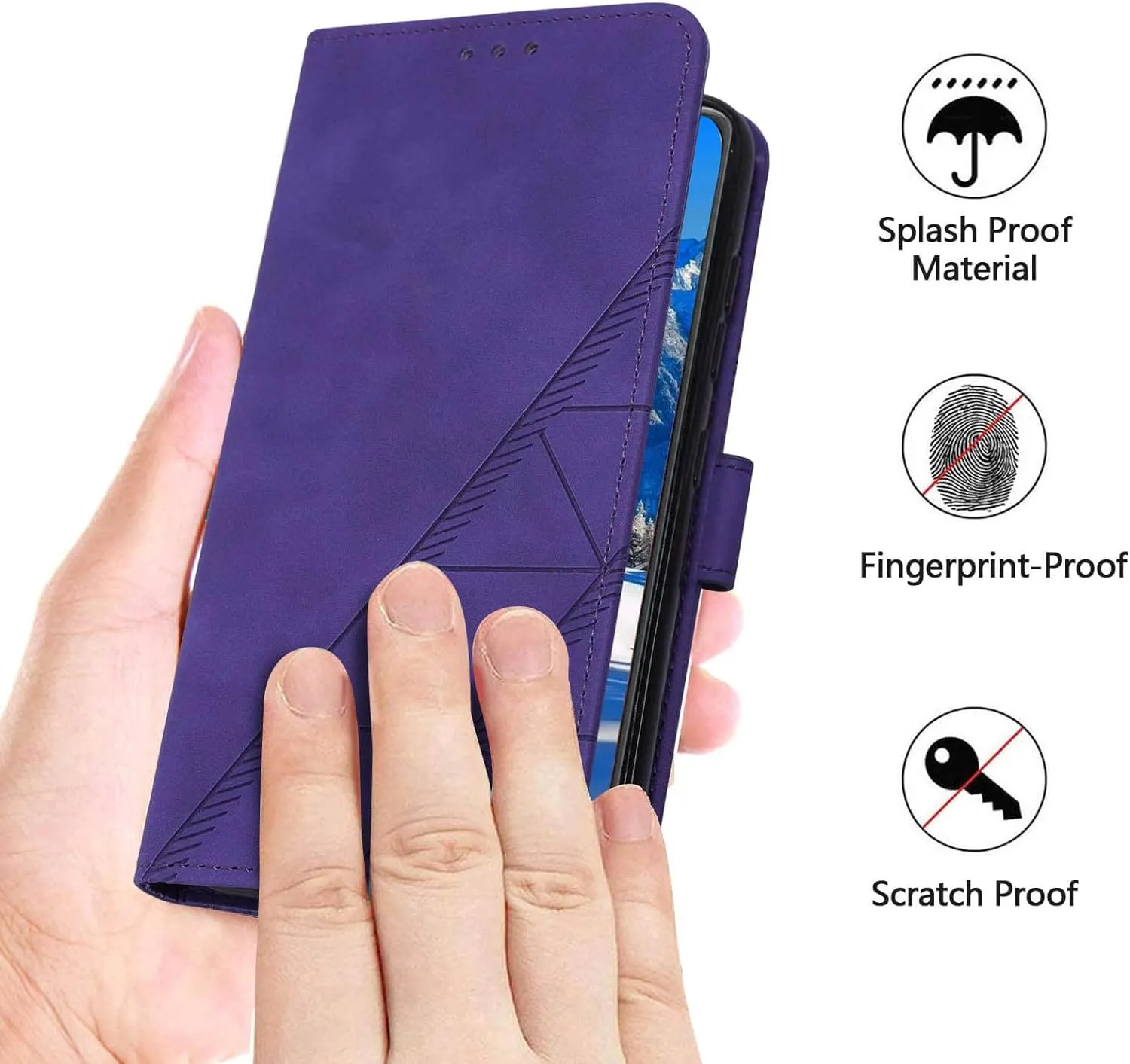 Pixel 9 Pro Wallet Card Holder Leather Folio Flip Case