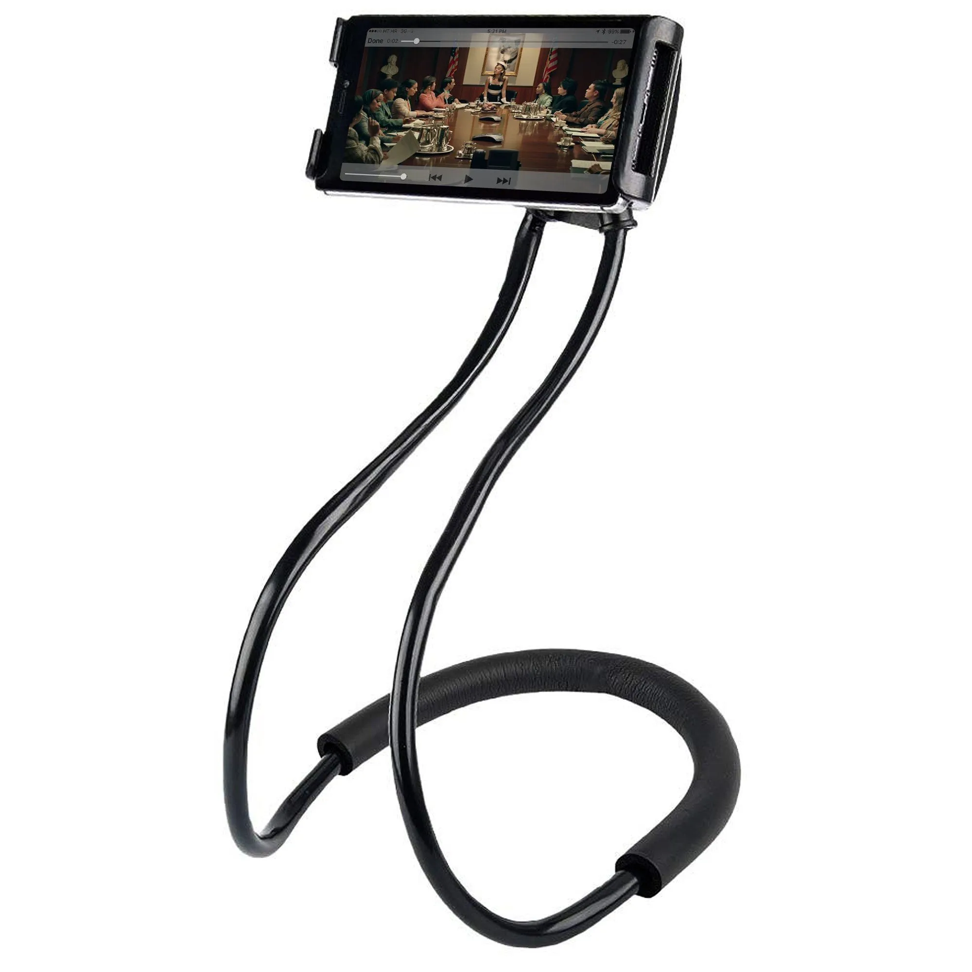 Polaroid FlexiblNeck Phone Holder, Gooseneck Hands Free Smartphone Mount - Adjustable Selfie Stick