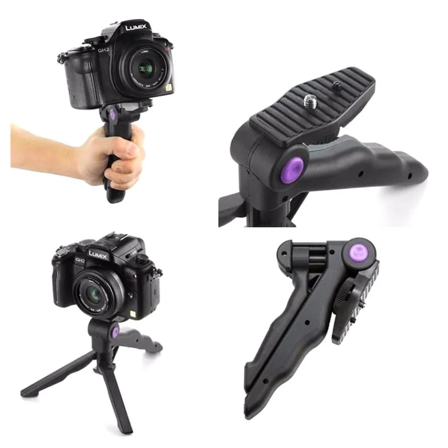 Portable Mini Camera Table Tripod & Handheld Grip Video Stabilizer