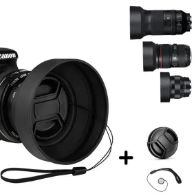 PROFESSIONAL 3 STAGE COLLAPSIBLE LENS HOOD