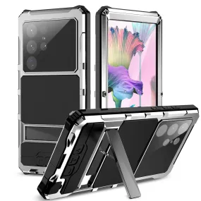R-Just King Kong Kickstand Lens Protector IP54 Metal Outdoor Military Heavy Duty Case Cover
