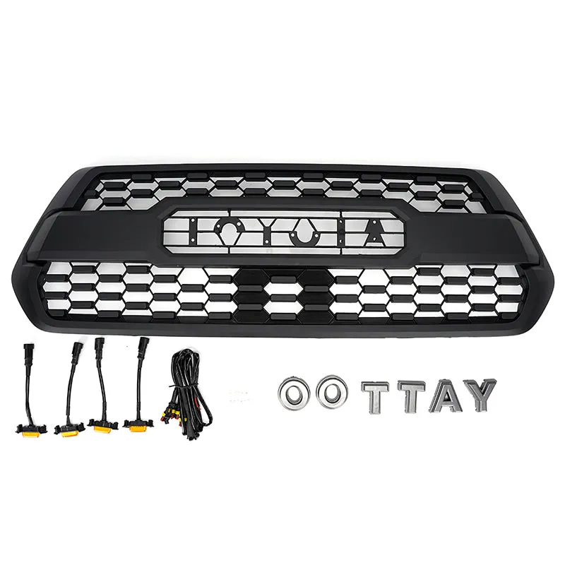 Roxmad TRD Pro Style Front Grill with Raptor Lights for 2016-2023 Toyota Tacoma