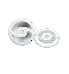 Rv Media 6 Inch 200 Watt Waterproof Outdoor Speakers With Led 041850 Caravan