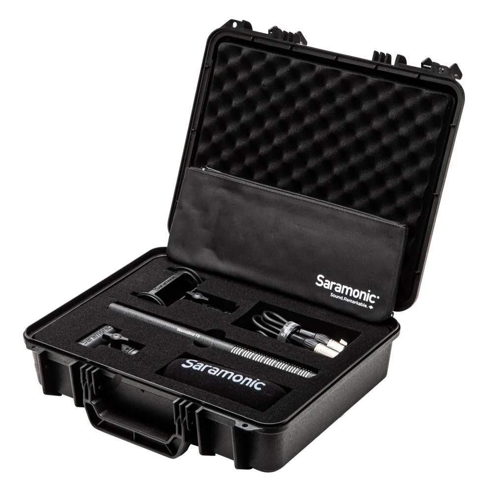 Saramonic SoundBird T3 Professional Shotgun Microphone with Li-Ion Battery, Low-Cut & Hi-Boost Filters, -10dB Pad, Shock Mount, Windscreen, XLR Cable, Hard Case & More