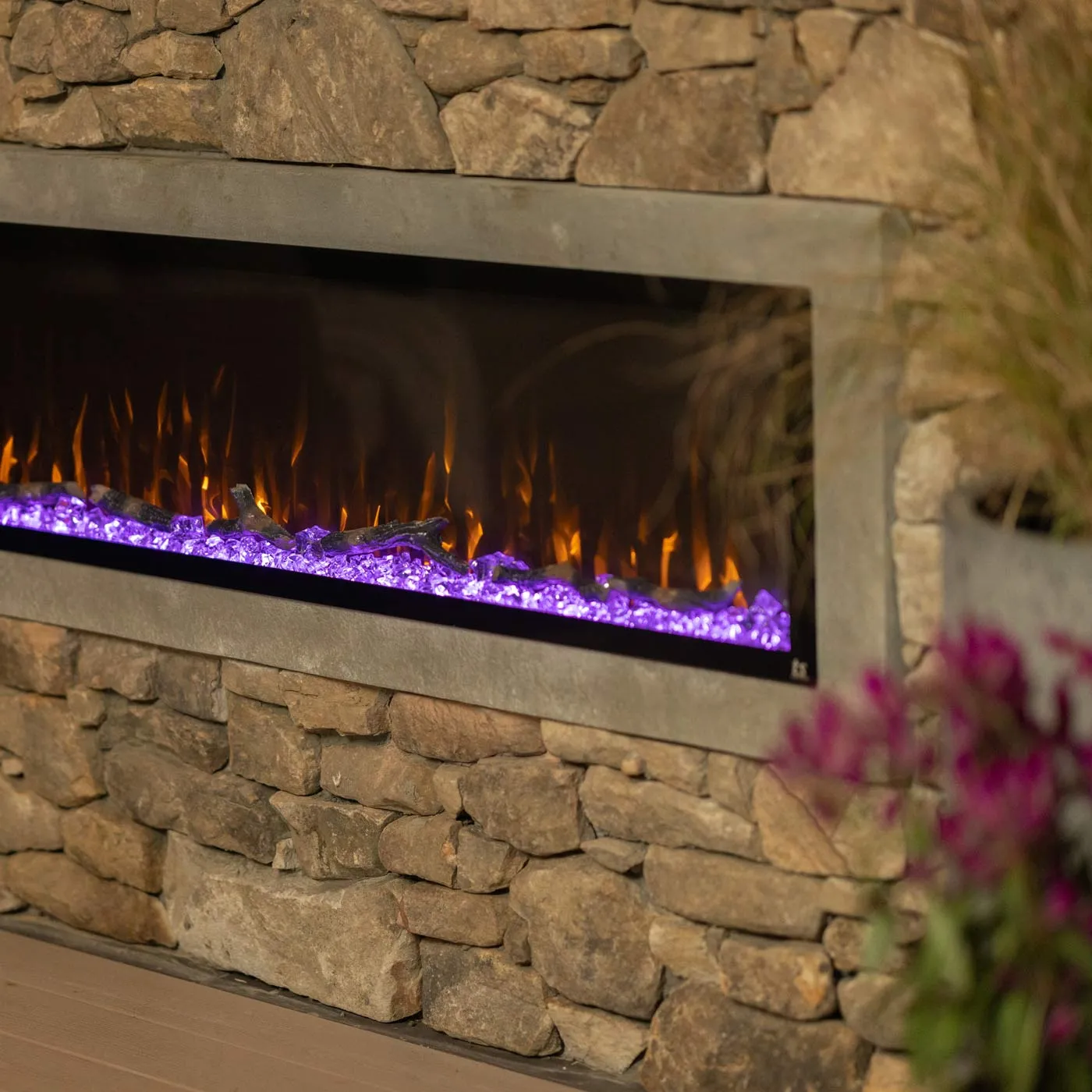 Sideline Elite 60 Outdoor Weatherproof 80049 (No Heat) Smart WiFi Enabled Electric Fireplace (Alexa/Google Compatible) Refurbished