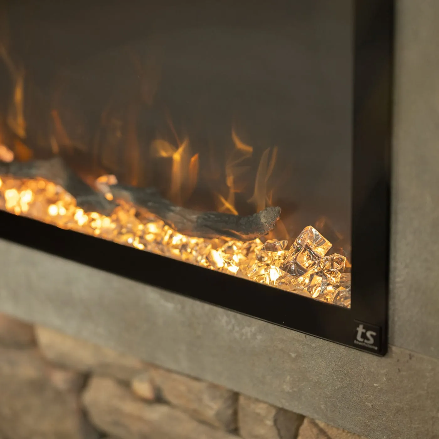 Sideline Elite 60 Outdoor Weatherproof 80049 (No Heat) Smart WiFi Enabled Electric Fireplace (Alexa/Google Compatible) Refurbished