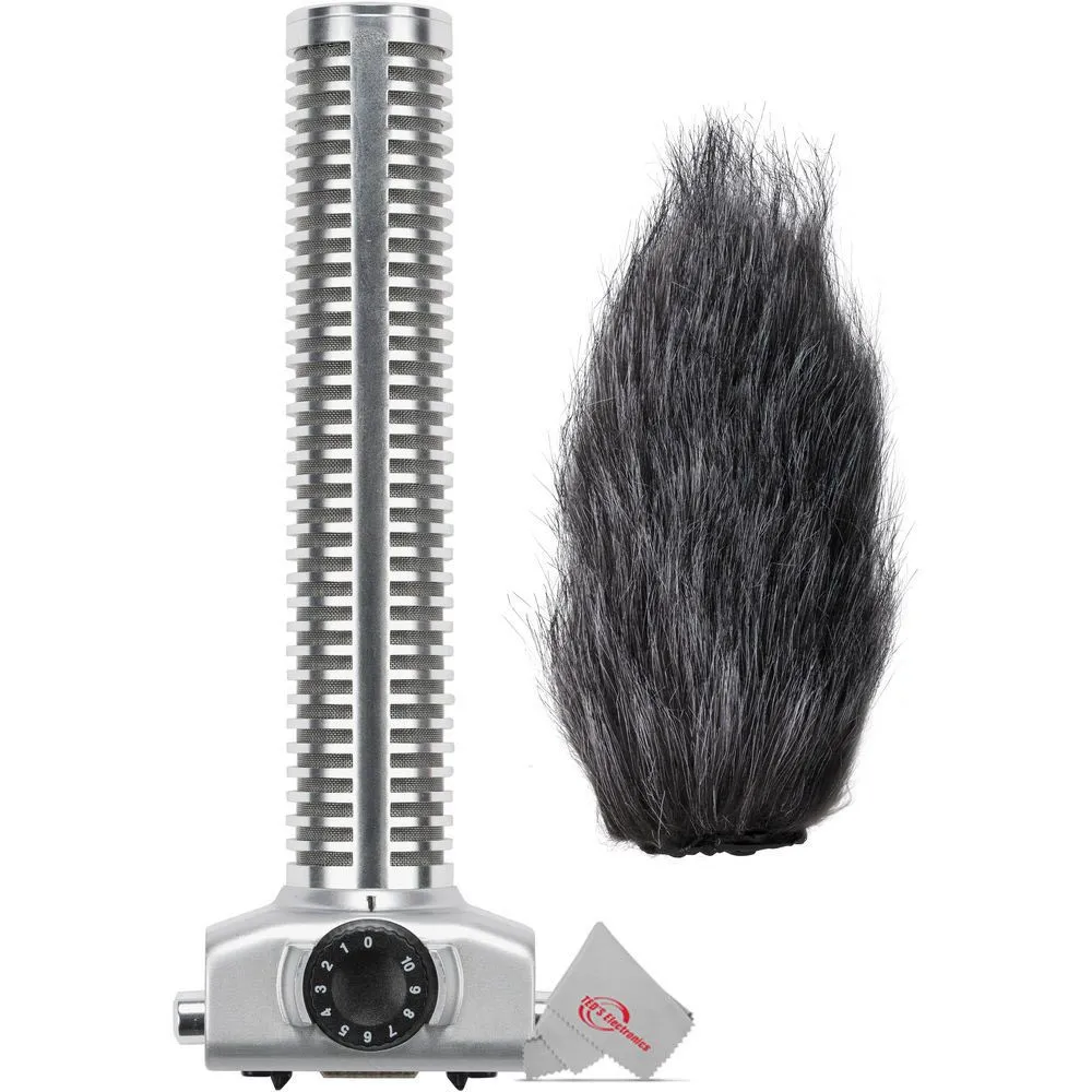 Zoom ECM-3 9.8' Extension Cable for Mic Capsule with Action Camera Mount   Zoom SGH-6 Shotgun Microphone Capsule    ZOOM WSS-6 Windscreen For SGH-6 and SSH-6 Shotgun Mic Capsules   Tall Tripod